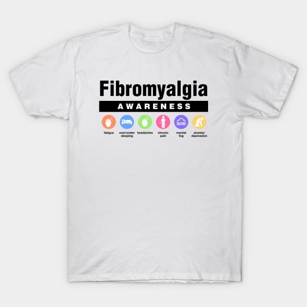 Fibromyalgia - Disability Awareness Symptoms T-Shirt by Football from the Left